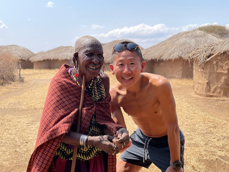 マサイ族との写真