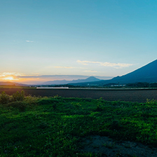 夕暮れの羊蹄山